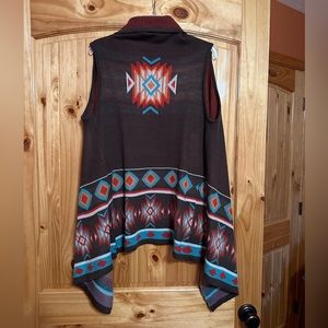 Beautiful Medium Weight Aztec Western Sweater Vest One Size